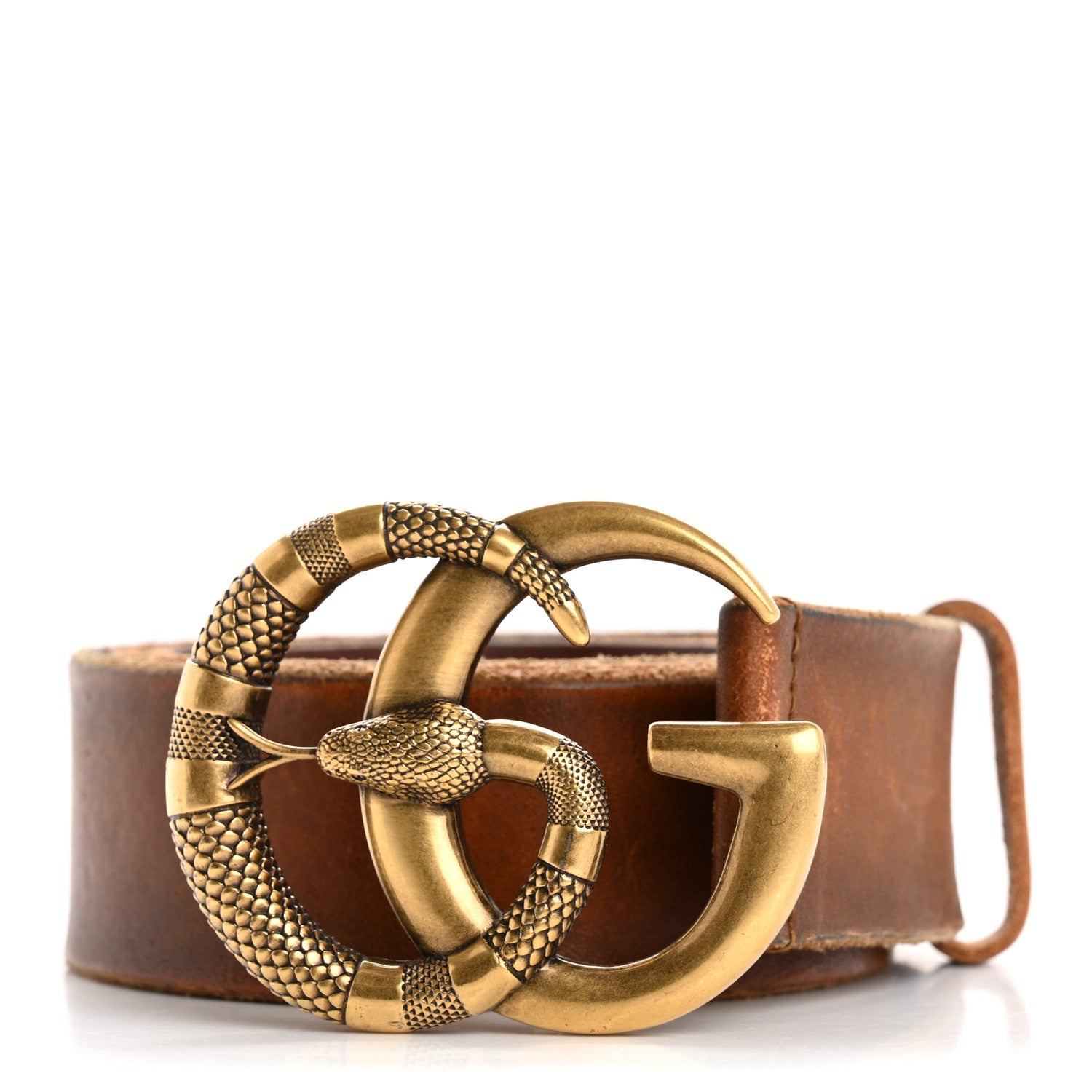 Gucci Faded Calfskin Snake Double G 40mm Belt 105 42 Cuir 1 of 9