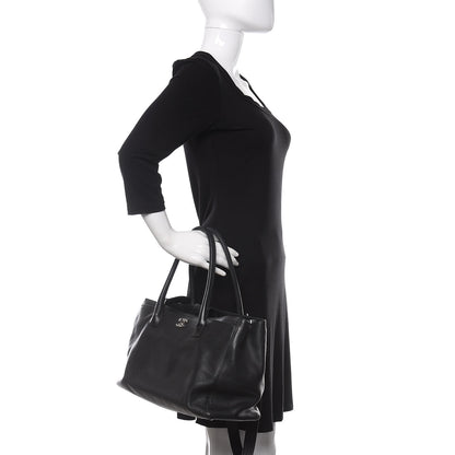 Chanel Calfskin Cerf Executive Shopper Tote Black 2 of 13