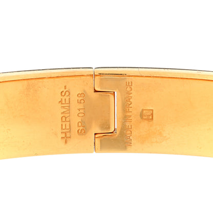Hermes Enamel Narrow Clic Clac H Bracelet GM Marron Glace 3 of 3