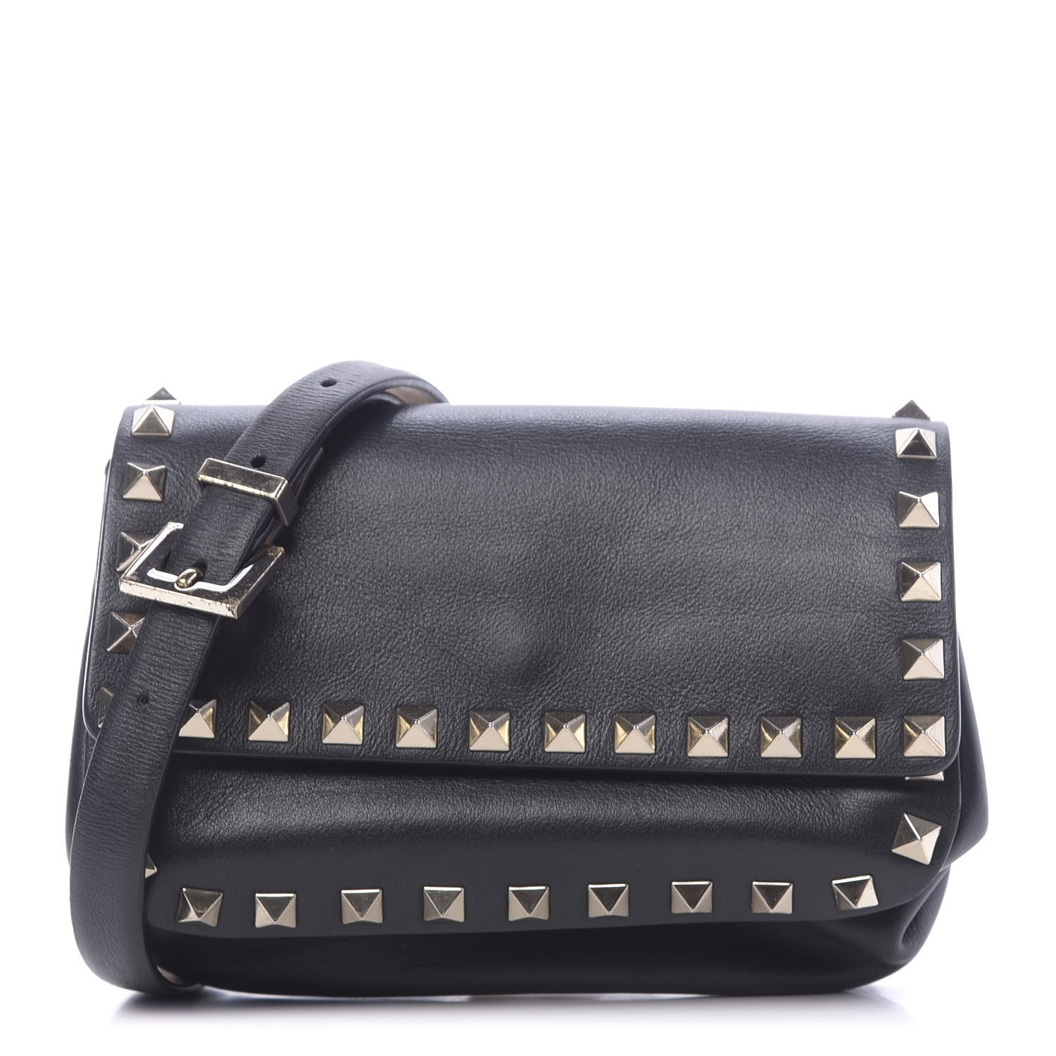 Valentino Garavani Calfskin Rockstud Belt Bag Black 1 of 18