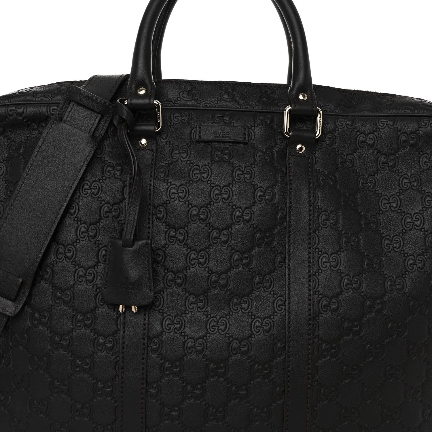 Gucci Guccissima Signature Briefcase Black 7 of 9