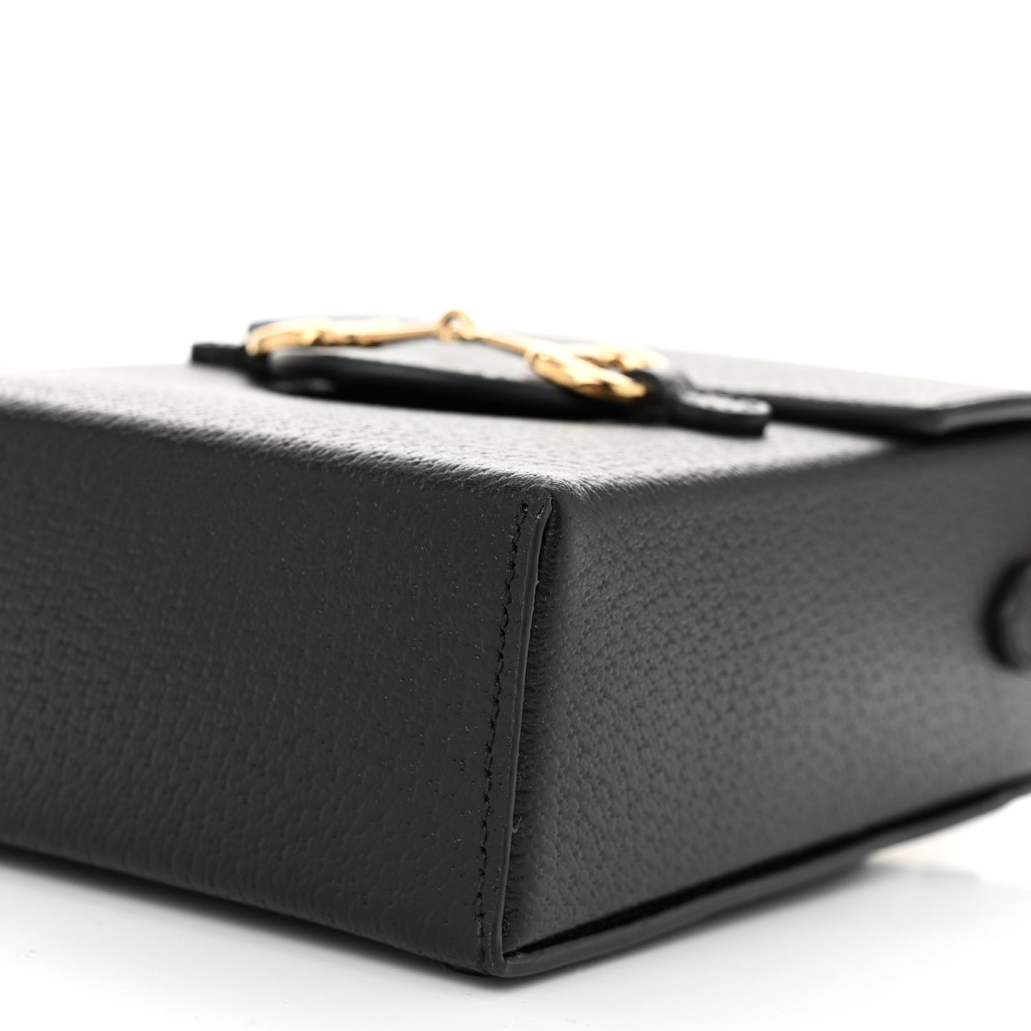 Dollar Calfskin Vertical Horsebit 1955 Crossbody Bag Black