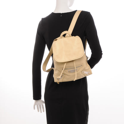 Balenciaga Veau Amp Plate Silver Hardware Traveler Backpack Beige Argile 3 of 7