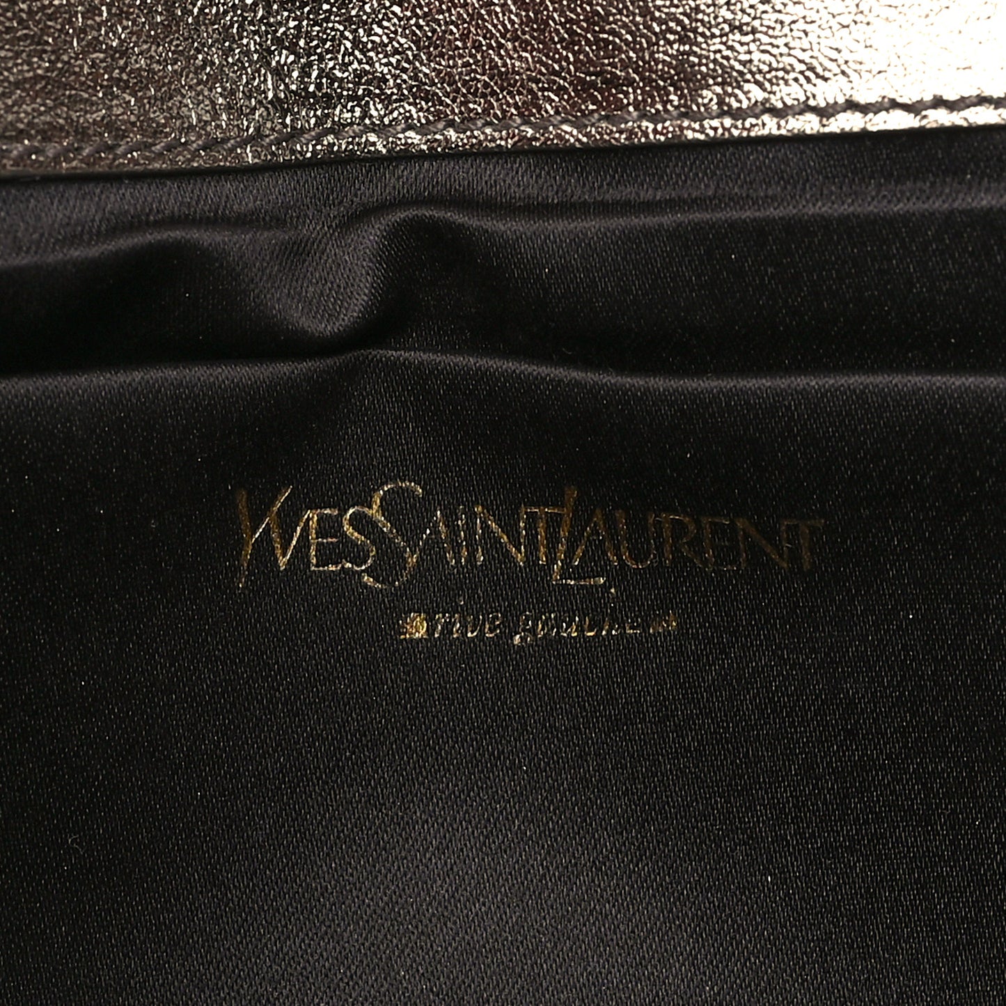 Metallic Calfskin Monogram Large Belle De Jour Clutch Gold
