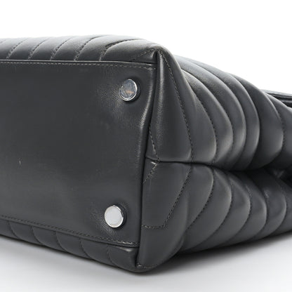 Saint Laurent Calfskin Y Quilted Monogram Large Loulou Chain Satchel Asphalt 10 of 10