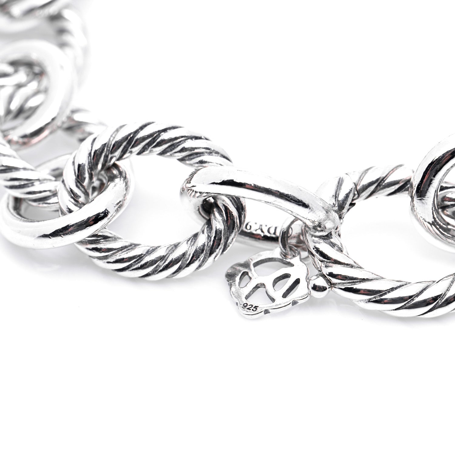 David Yurman Sterling Silver 12mm Large Oval Link Bracelet 4 of 6