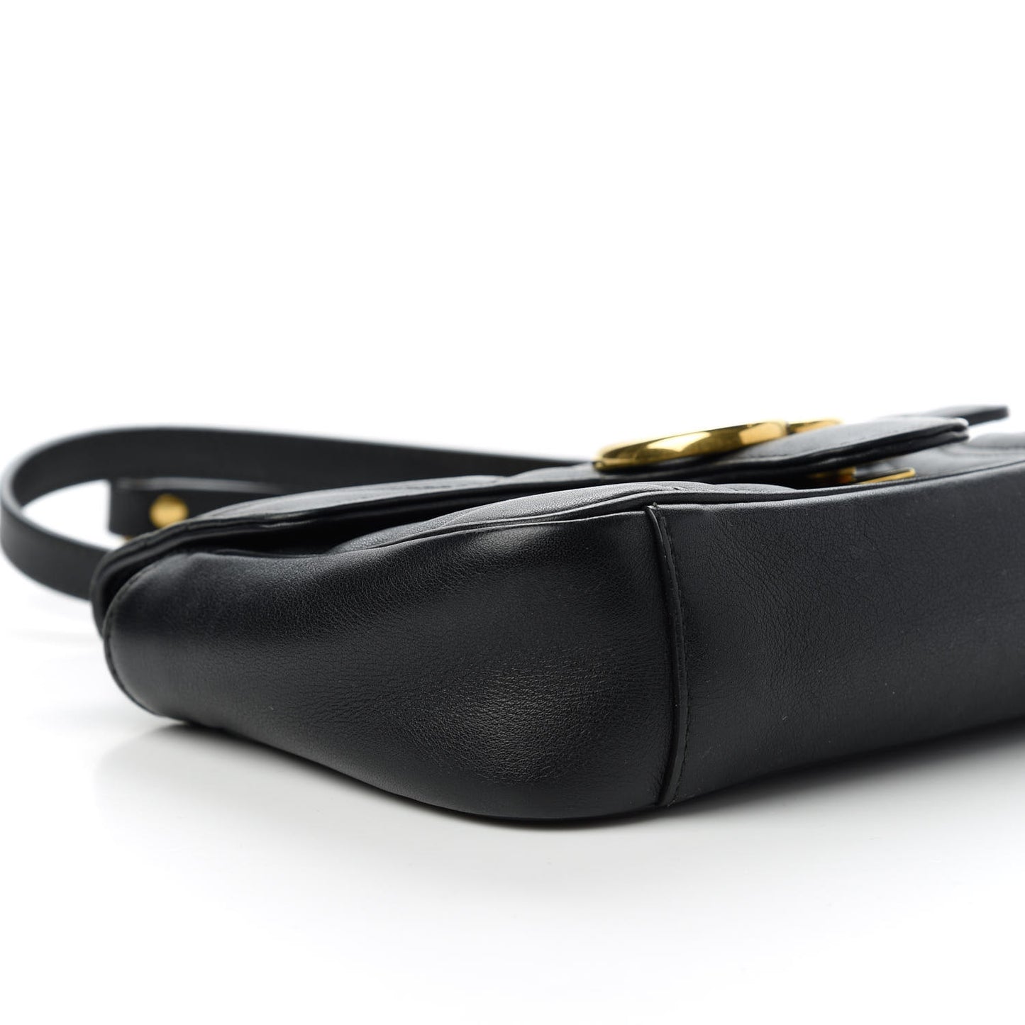 Calfskin Matelasse Mini GG Marmont Shoulder Bag Black