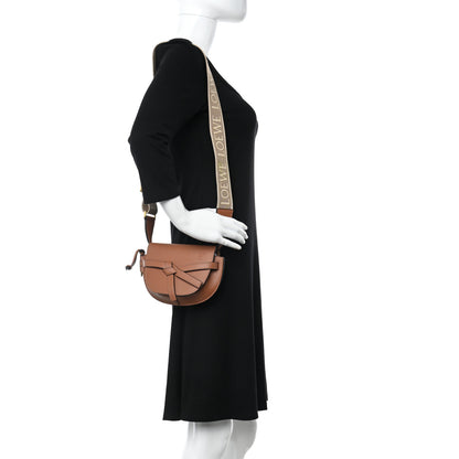 Loewe Calfskin Jacquard Mini Gate Dual Bag Tan 2 of 12