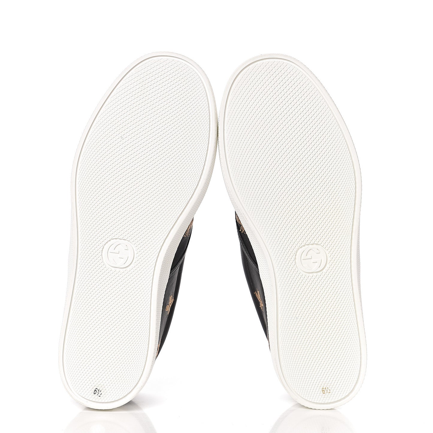 Calfskin Miro Soft Bee Star Embroidered Mens Dublin Slip On Sneakers 6.5 Black