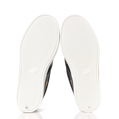 Gucci Calfskin Miro Soft Bee Star Embroidered Mens Dublin Slip On Sneakers 6.5 Black 5 of 11