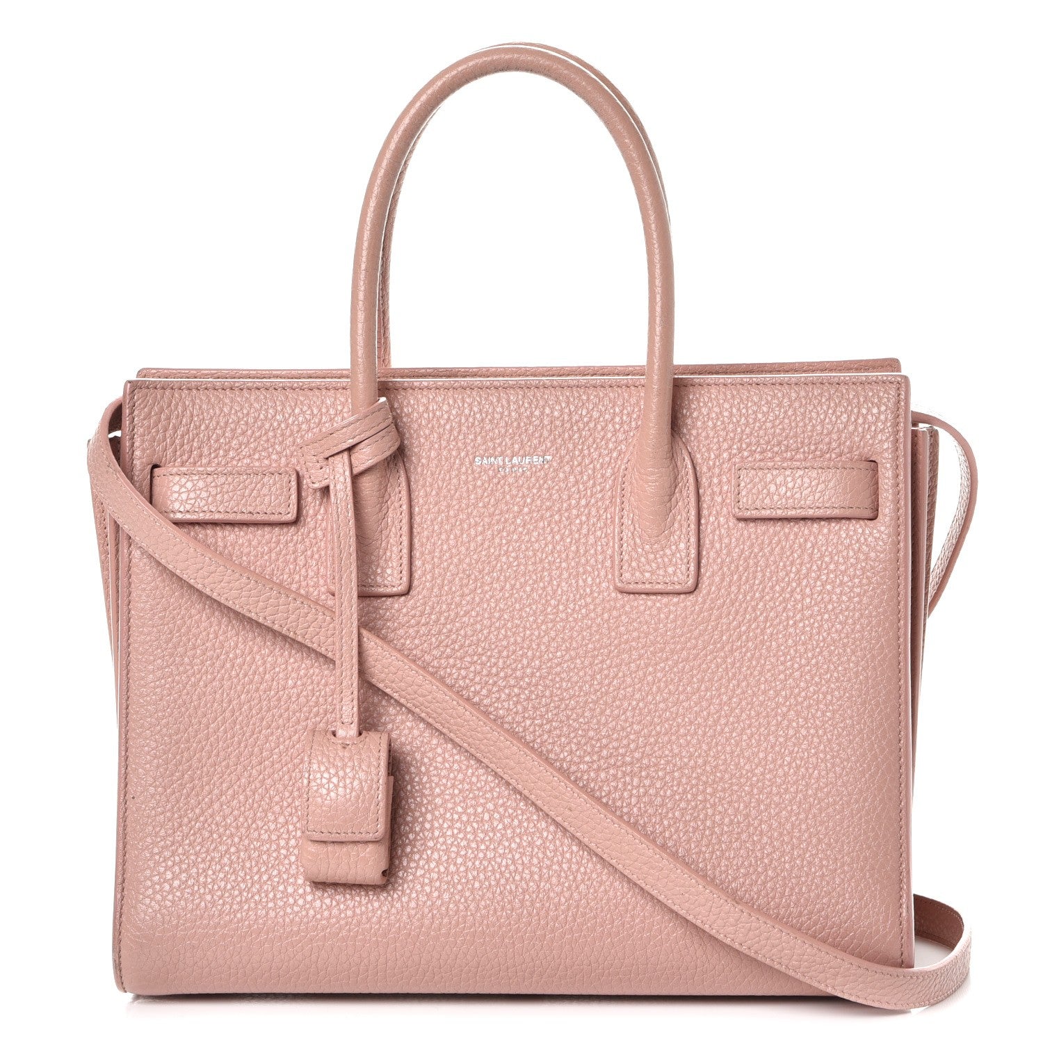 Saint Laurent Grained Calfskin Baby Sac De Jour Antique Rose 1 of 14
