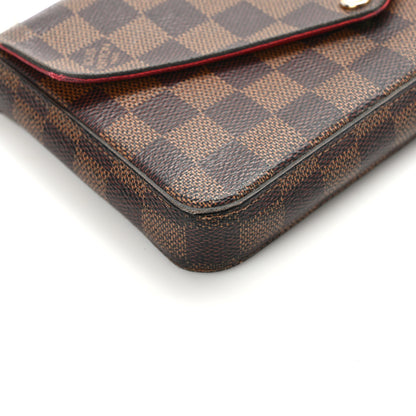 Louis Vuitton Damier Ebene Pochette Felicie Chain Wallet 11 of 18