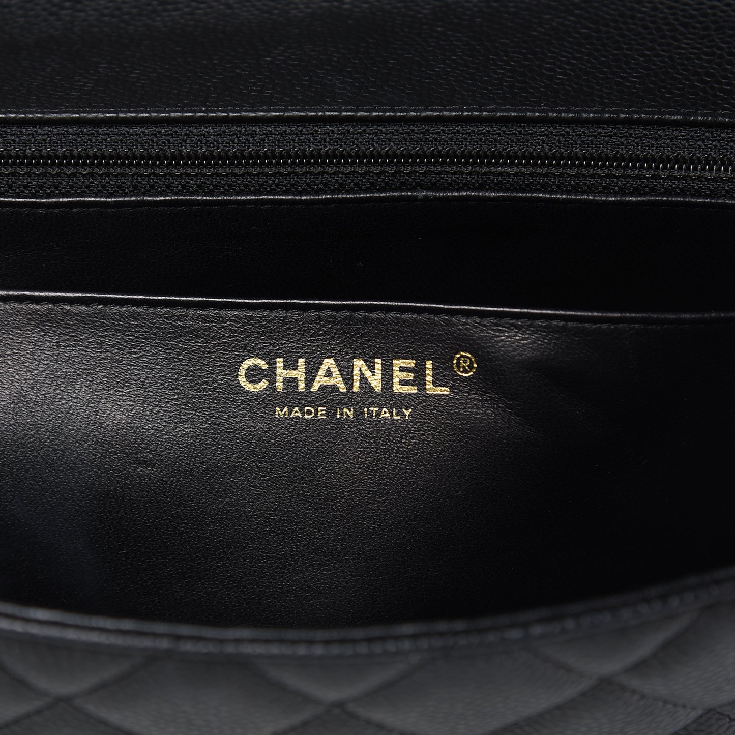 Caviar Quilted Jumbo Single Flap Black