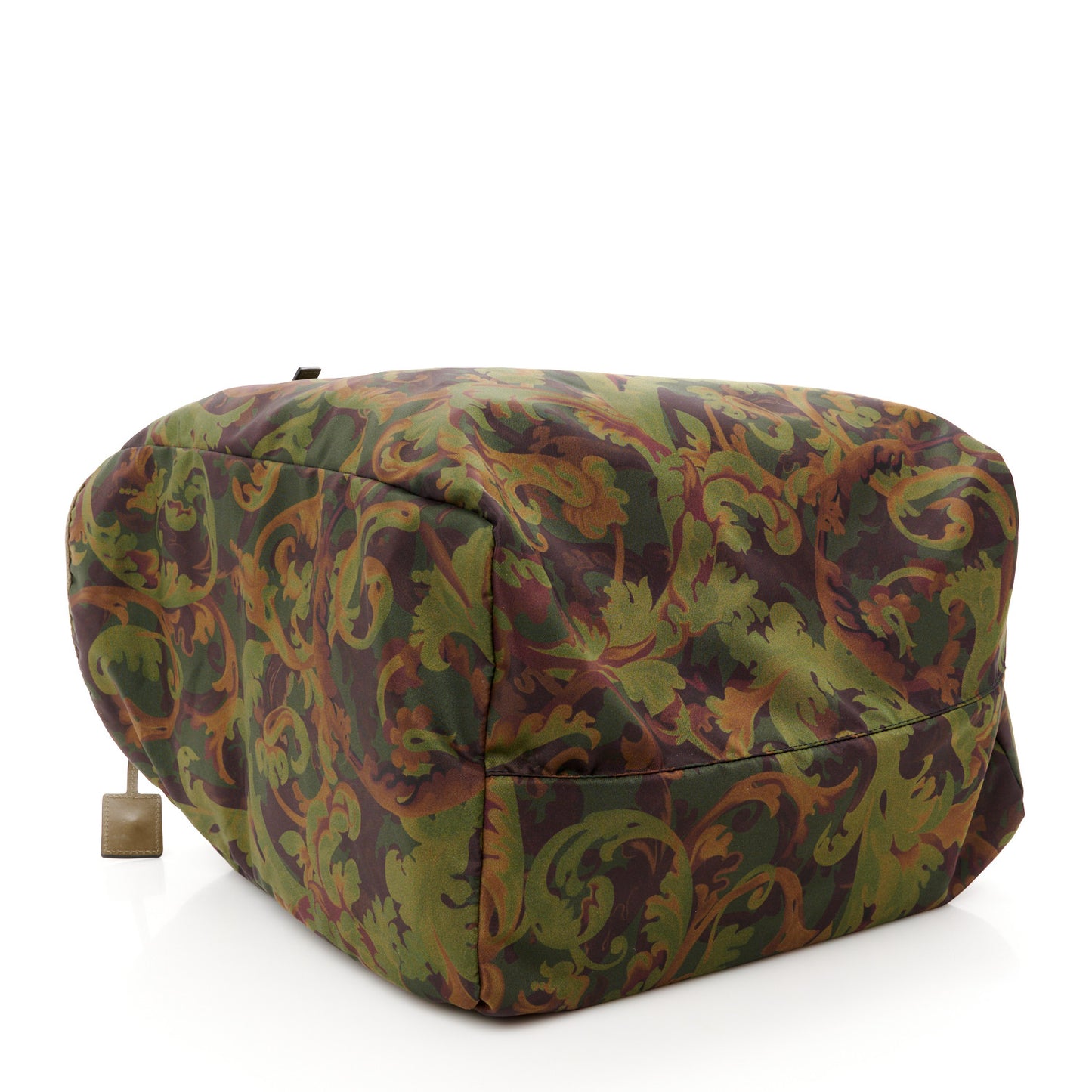 Nylon Baroccoflage Print Tote Khaki