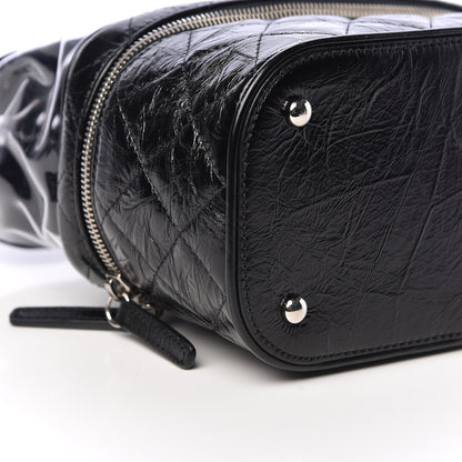 Chanel Crumpled Calfskin PVC Quilted Backpack Black 10 of 11