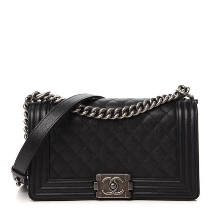 Chanel Caviar Quilted Medium Boy Flap Black 1 of 11
