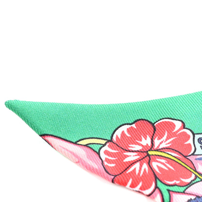 Hermes Silk Jungle Love Love Twilly Emeraude Rose Brun 6 of 8