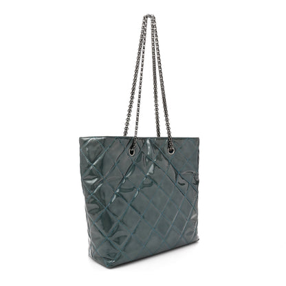 Chanel Patent Quilted Quilted Reissue 2.55 Tote Blue 3 of 12
