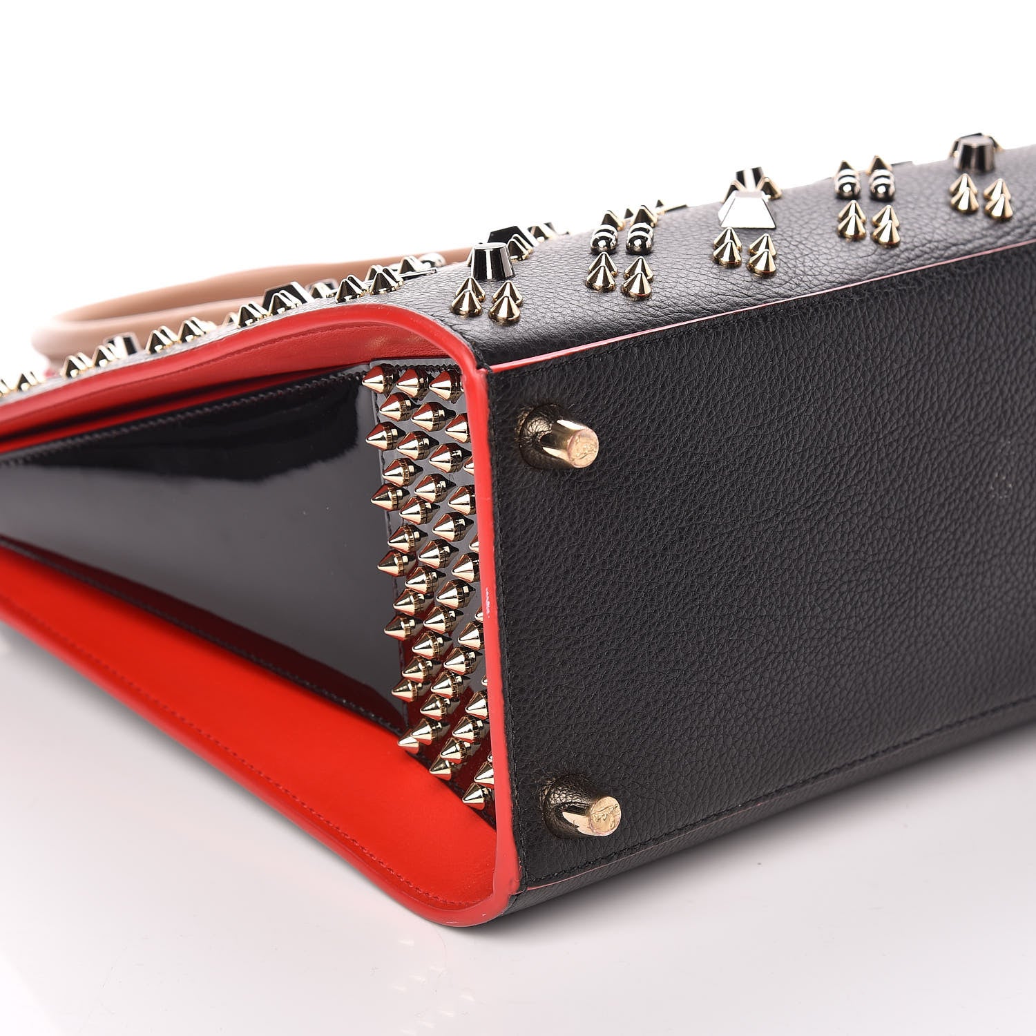 Christian Louboutin Calfskin Spikes Loubinthesky Medium Paloma Black Multimetal 11 of 12
