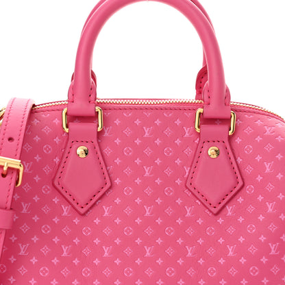 Louis Vuitton Calfskin Nanogram Embossed Speedy Bandouliere 20 Rose 7 of 10