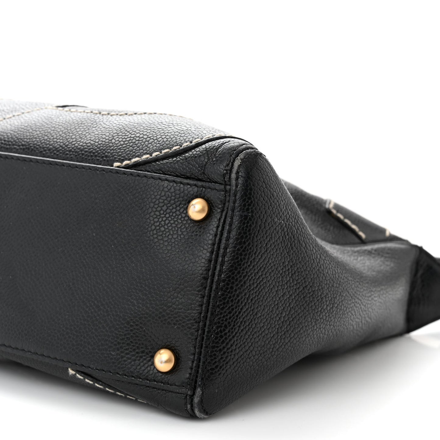 Caviar CC Stitched Medium Hobo Black