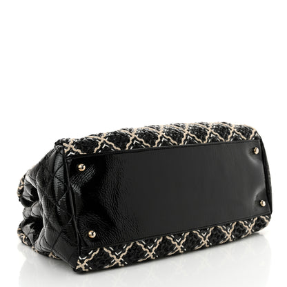Chanel Patent Hand Embroidered Large Just Mademoiselle Black 4 of 11
