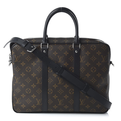 Louis Vuitton Monogram Macassar Porte-Documents Voyage PM 1 of 9