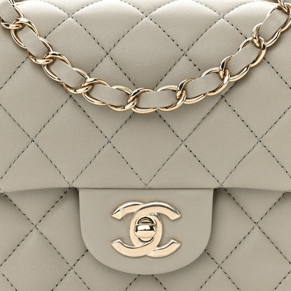 Chanel Lambskin Quilted Mini Square Flap Grey 8 of 11