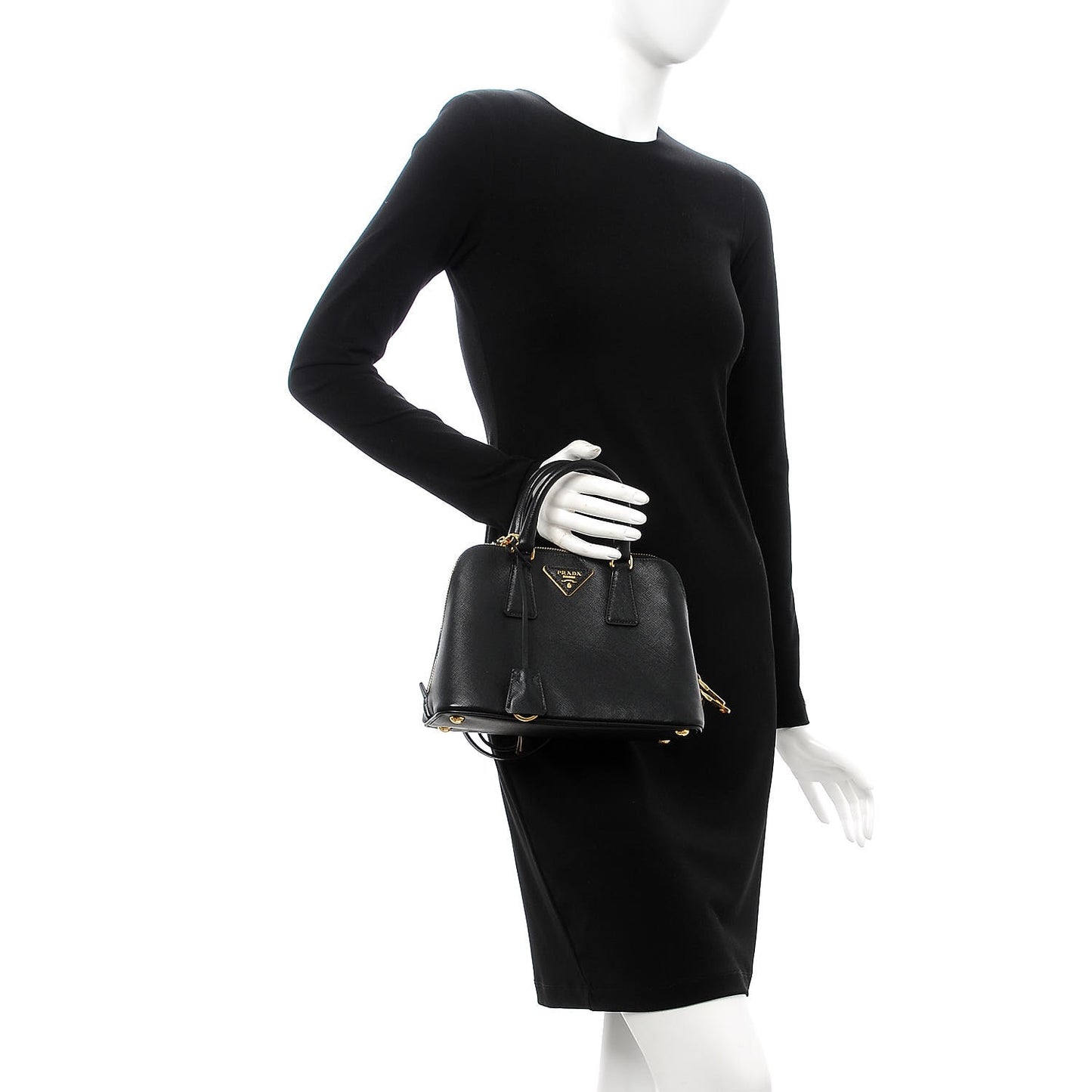 Saffiano Lux Small Promenade Tote Black