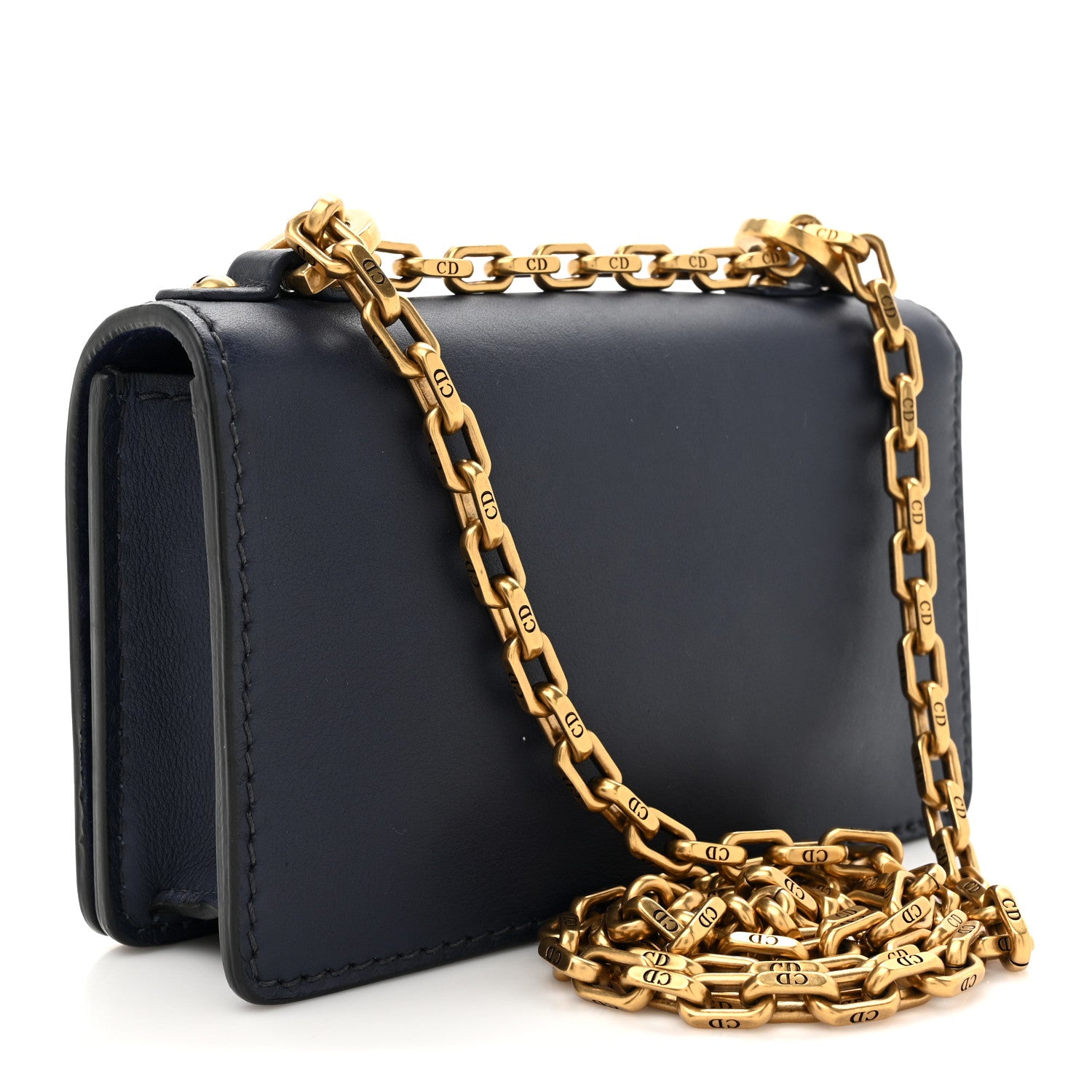 Christian Dior Calfskin Mini J'Adior Chain Flap Bag Navy Blue 3 of 10