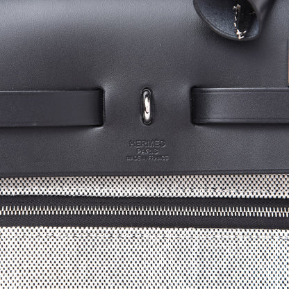 Hermes Toile H Berline Vache Hunter Herbag Zip 39 MM Black Ecru 7 of 20