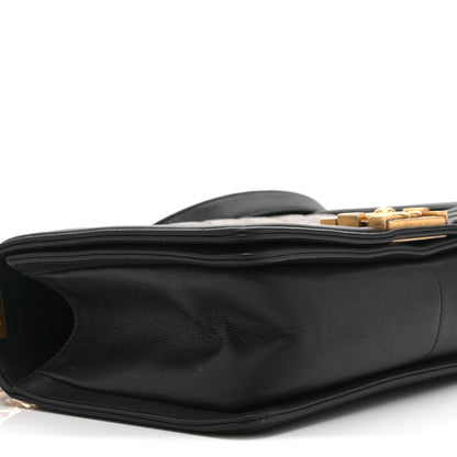 Chanel Metallic Crumpled Goatskin Medium Boy Flap Black Gold 9 of 10