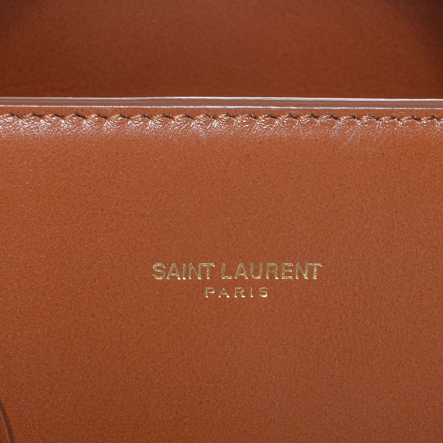 Saint Laurent Calfskin Small Sac De Jour Carryall Dark Camel 7 of 8