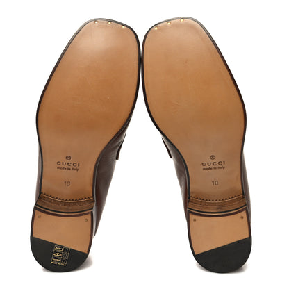 Gucci Goatskin Mens Horsebit Loafers 10 Cuir 5 of 9