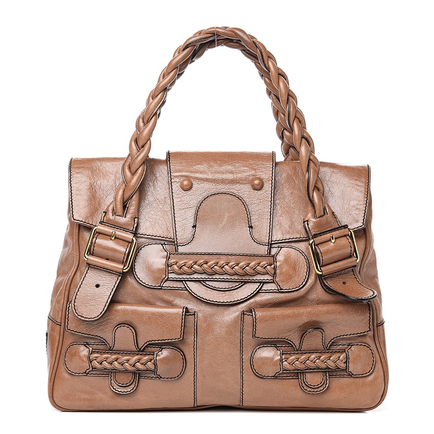 Calfskin Large Histoire Brown