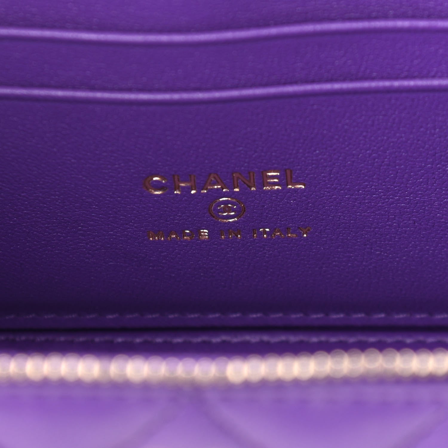 Chanel Lambskin Quilted Small Top Handle Vanity Case With Chain Purple 5 of 9