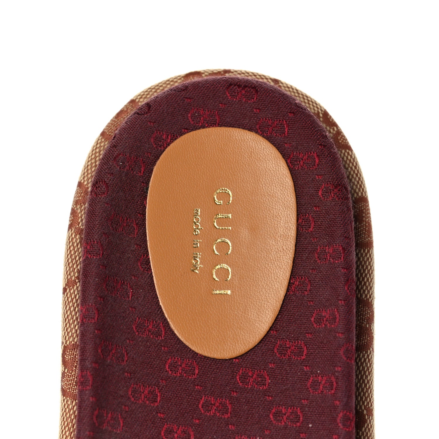 Gucci Canvas GG Monogram Angelina Platform Slide Sandals 40 Beige Ruggine 7 of 9