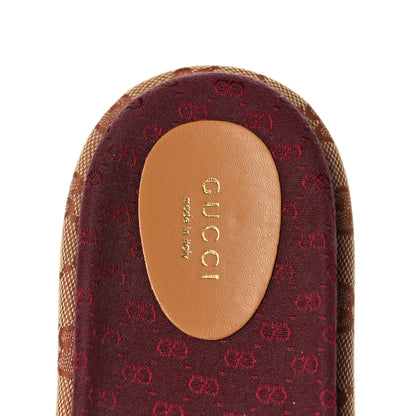 Gucci Canvas GG Monogram Angelina Platform Slide Sandals 40 Beige Ruggine 7 of 9