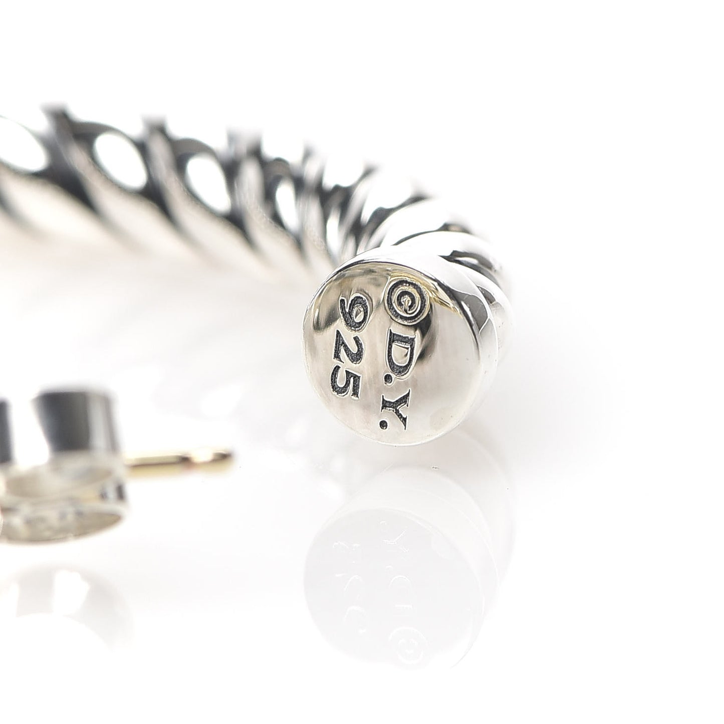 Sterling Silver Small Sculpted Cable Hoop Earrings