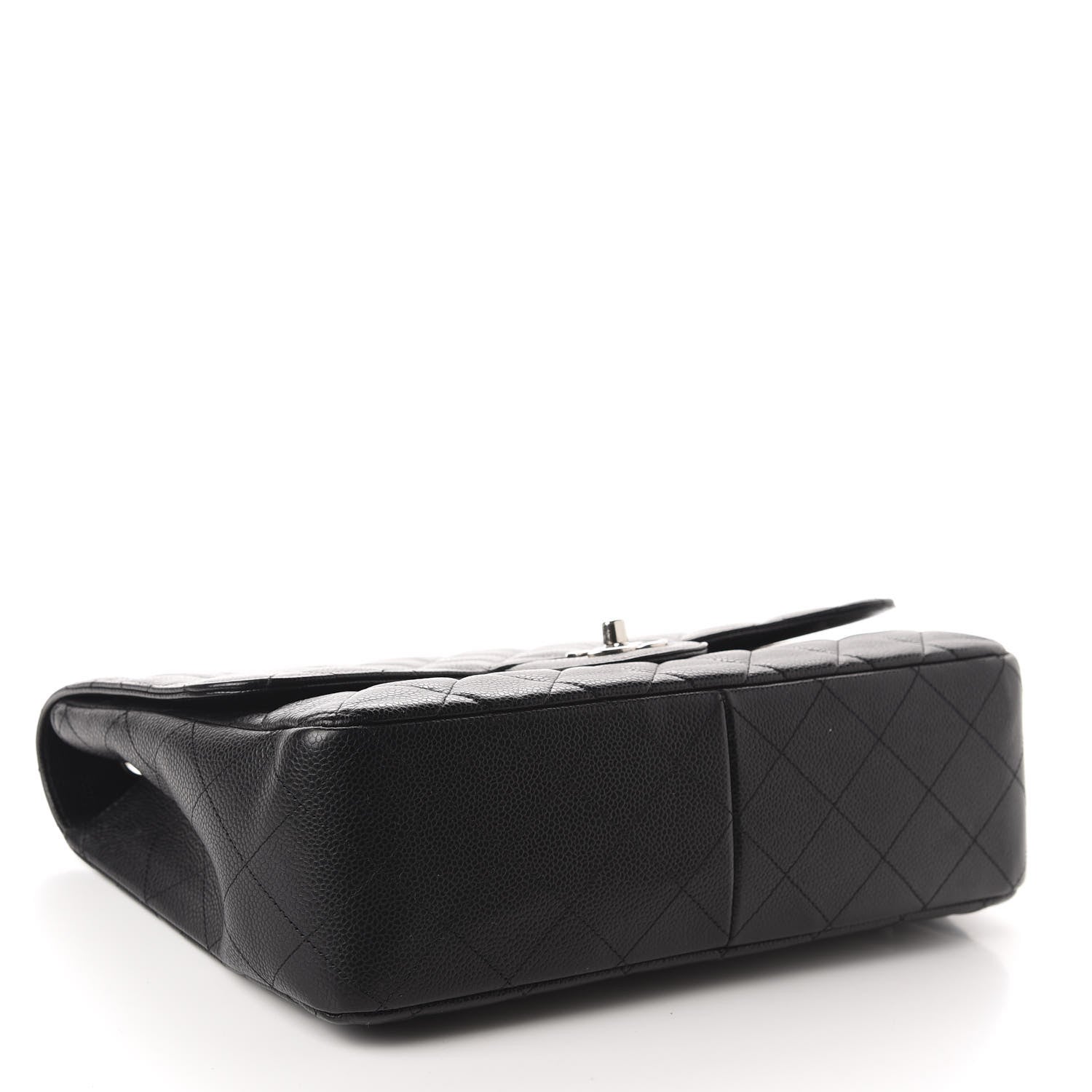 Chanel Caviar Quilted Jumbo Single Flap Black 4 of 10