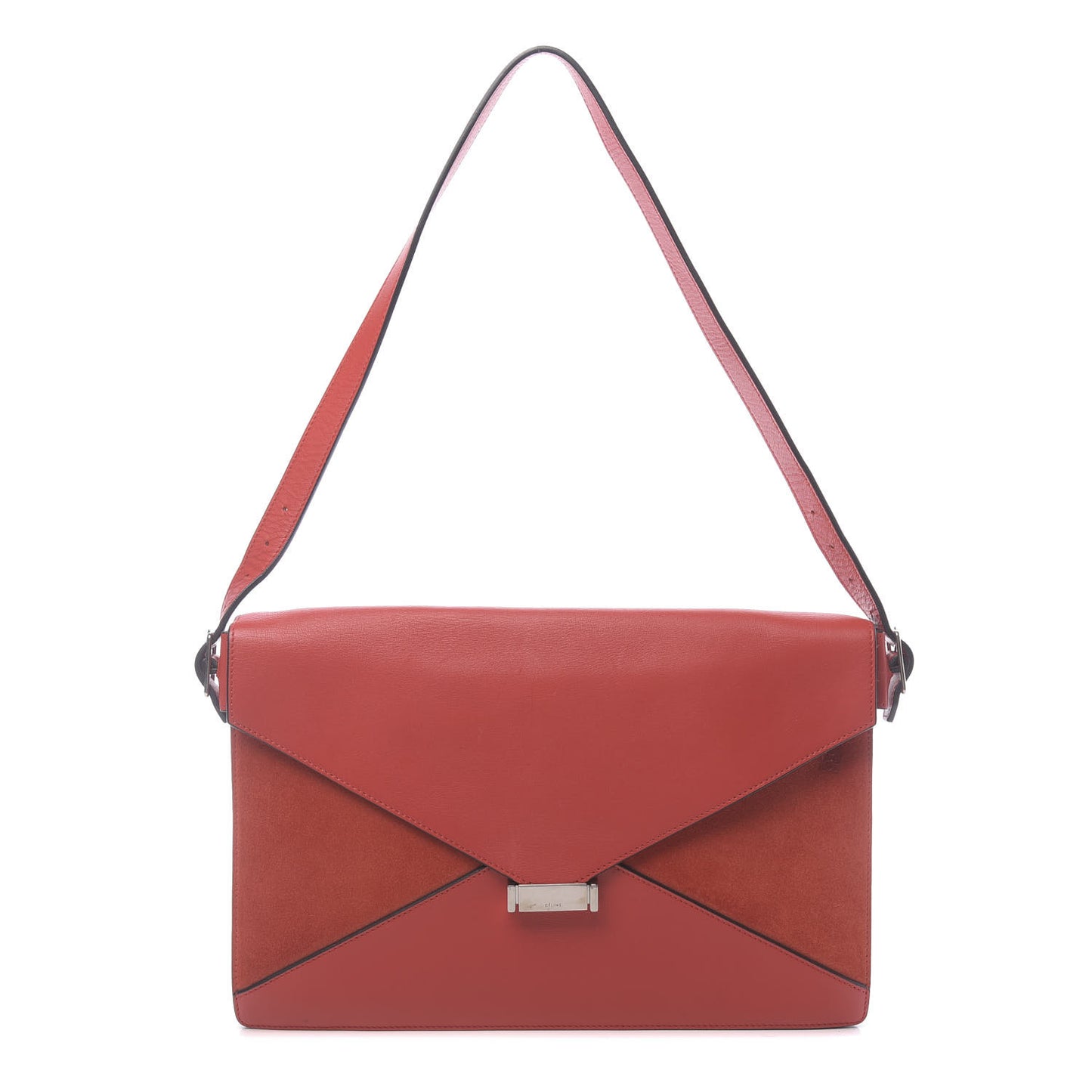 Smooth Calfskin Suede Diamond Shoulder Bag Red