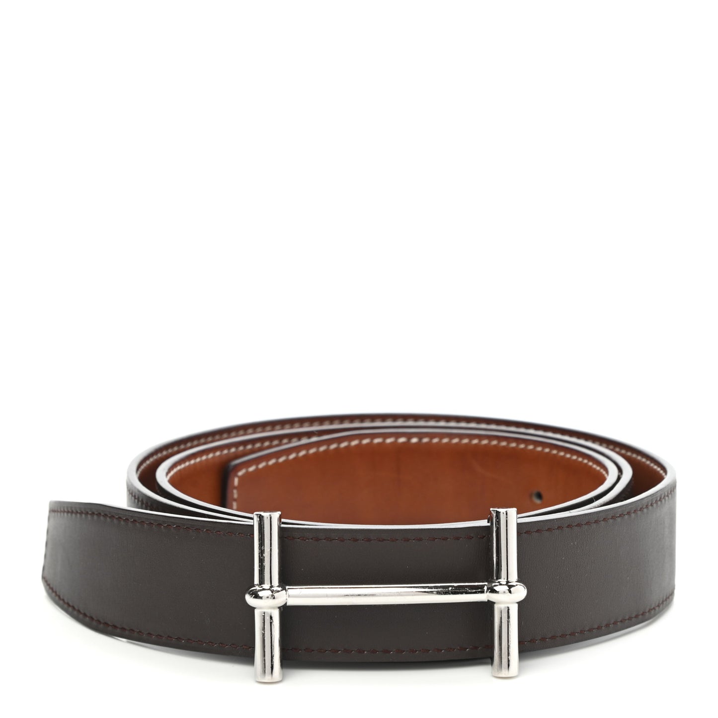 Box Barenia 32mm H d'Ancre Belt 95 38 Chocolate Fauve