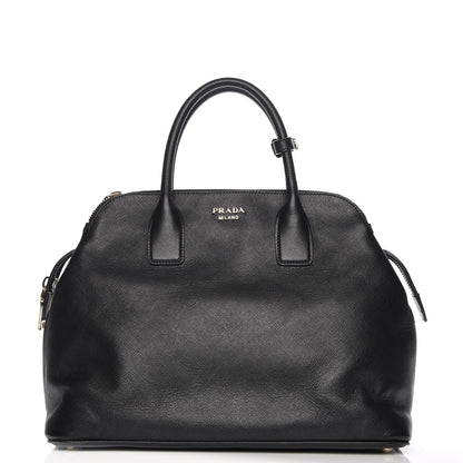 Prada Saffiano Cuir Top Handle Dome Tote Black 1 of 9