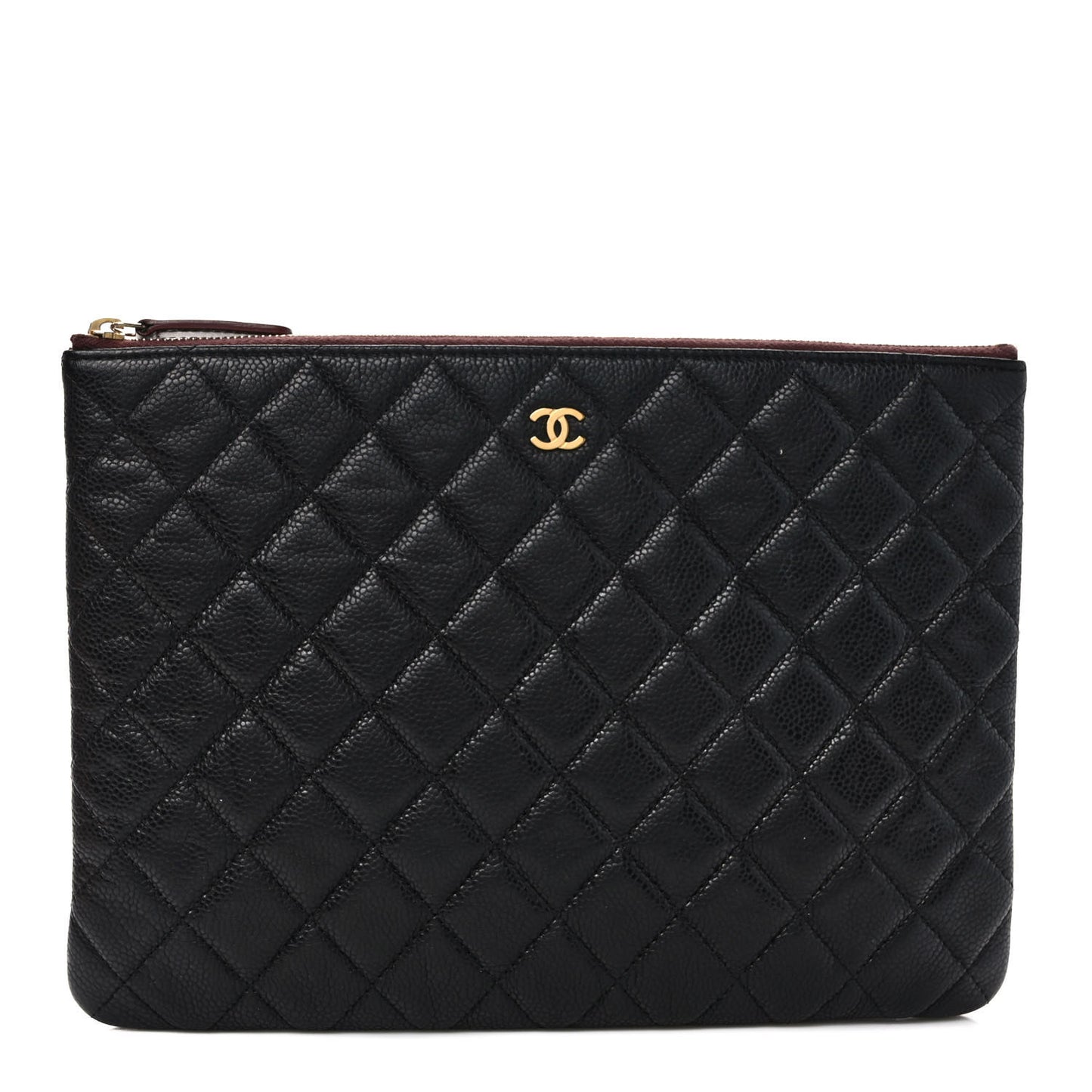 Caviar Quilted Medium Cosmetic Case Black