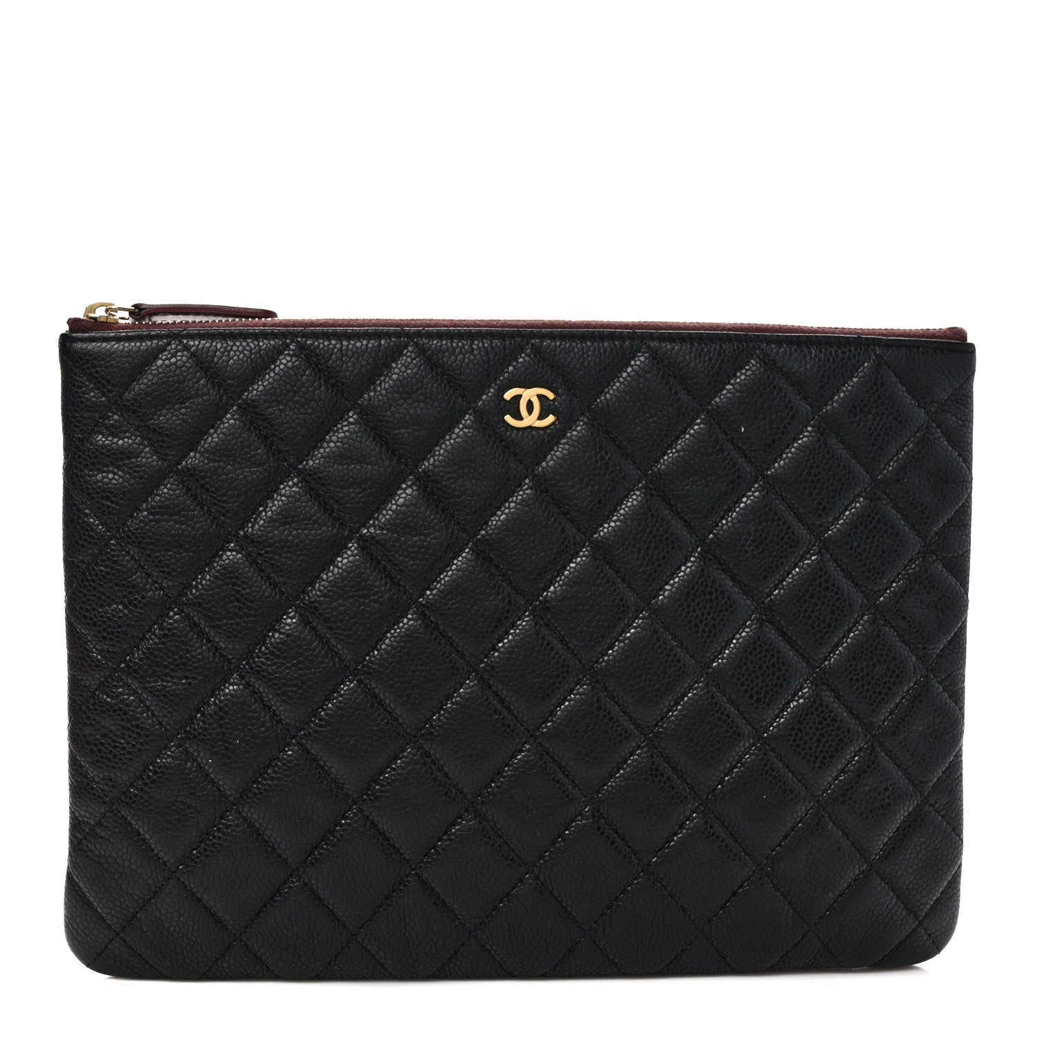 Chanel Caviar Quilted Medium Cosmetic Case Black 1 of 8