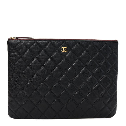 Chanel Caviar Quilted Medium Cosmetic Case Black 1 of 8