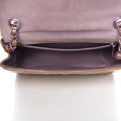 Chanel Patent Calfskin Quilted Mini Rectangular Flap Dark Beige 4 of 18