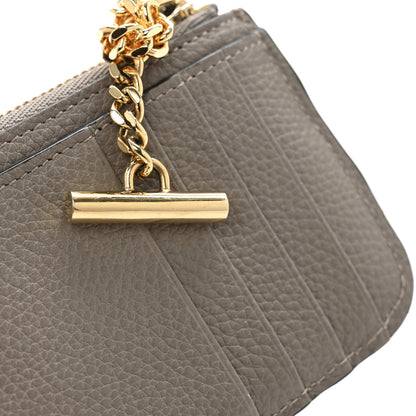 Chloe Grained Calfskin Drew Card Holder Motty Grey 9 of 11