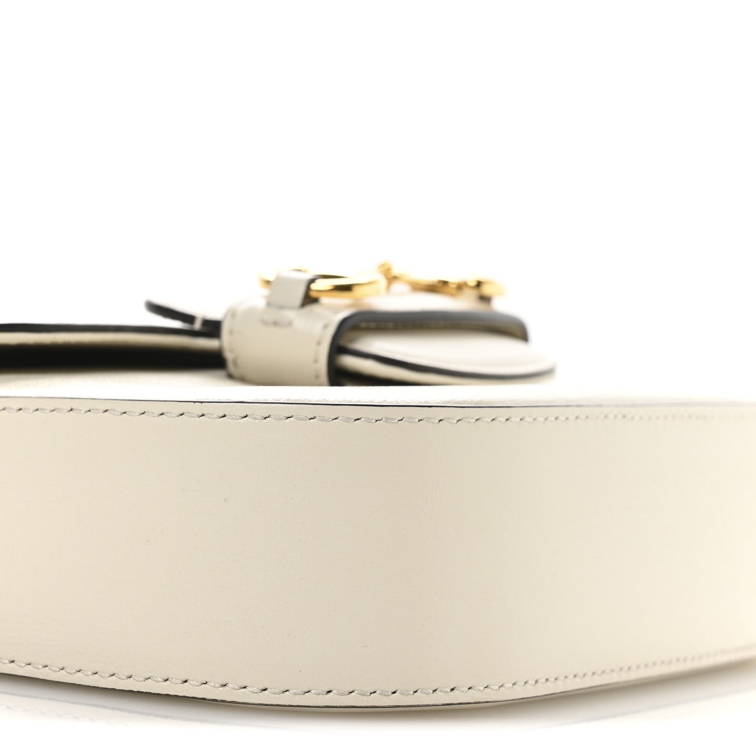 Gucci Azalea Calfskin Web Mini Horsebit 1955 Shoulder Bag Mystic White 9 of 11