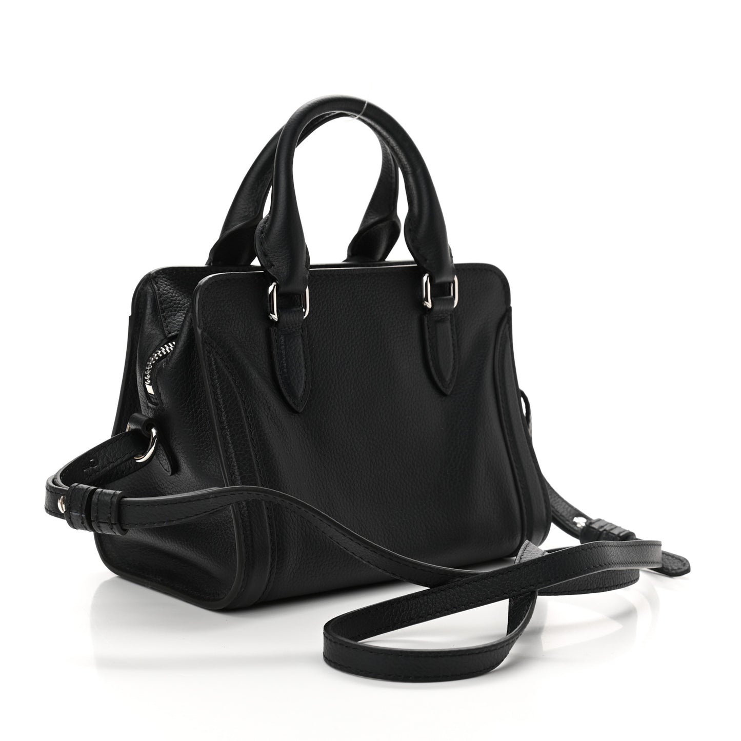 Pebbled Calfskin Mini Padlock Navy